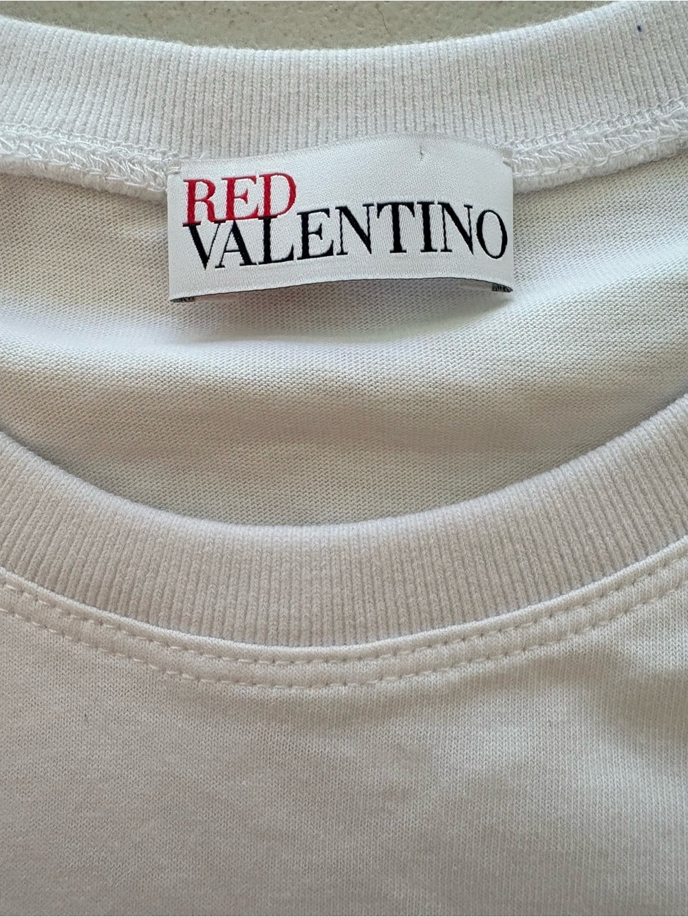 RED Valentino Floral Embroidered Short Sleeve Tee Size M - Picture 3 of 14
